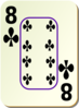 Bordered Eight Of Clubs Clip Art